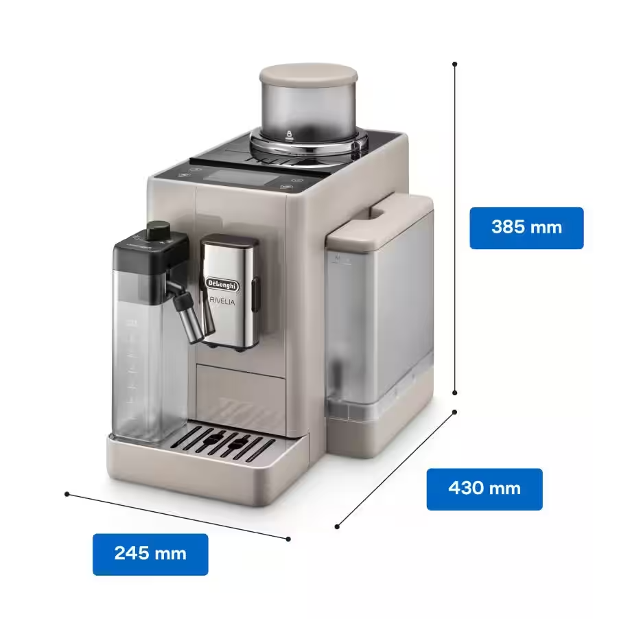 Delonghi Rivelia Latte Sand Beige Afmetingen